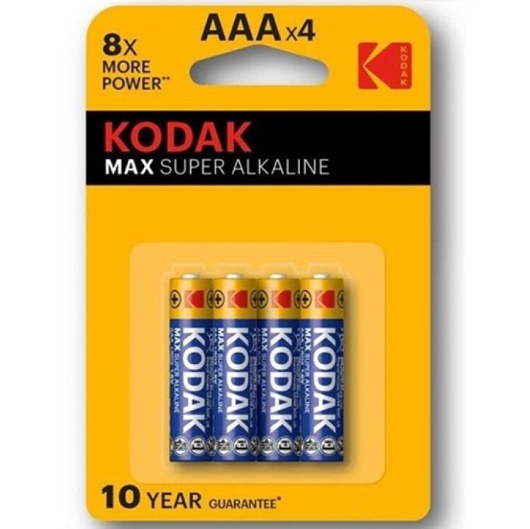 Batterie alcaline AAA a lunga durata per piccoli dispositivi KODAK